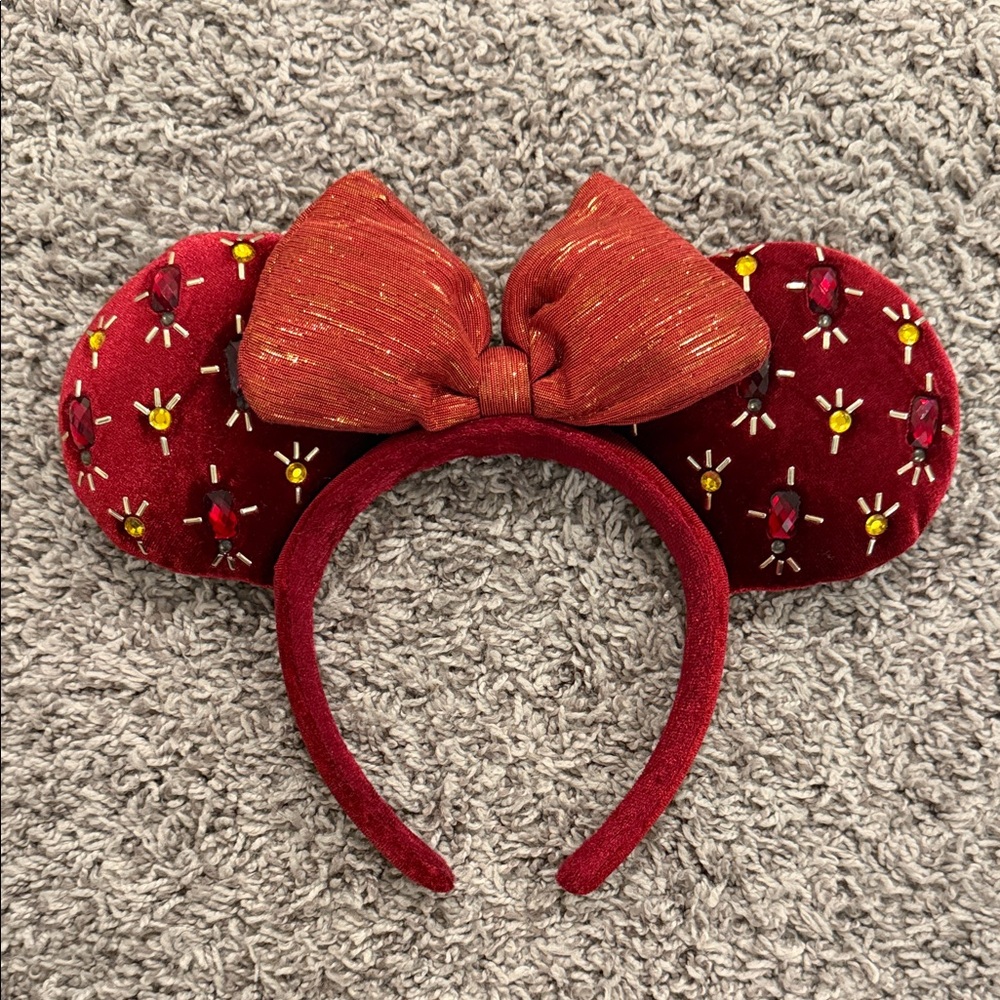 Red Velvet Mouse Ears Headband